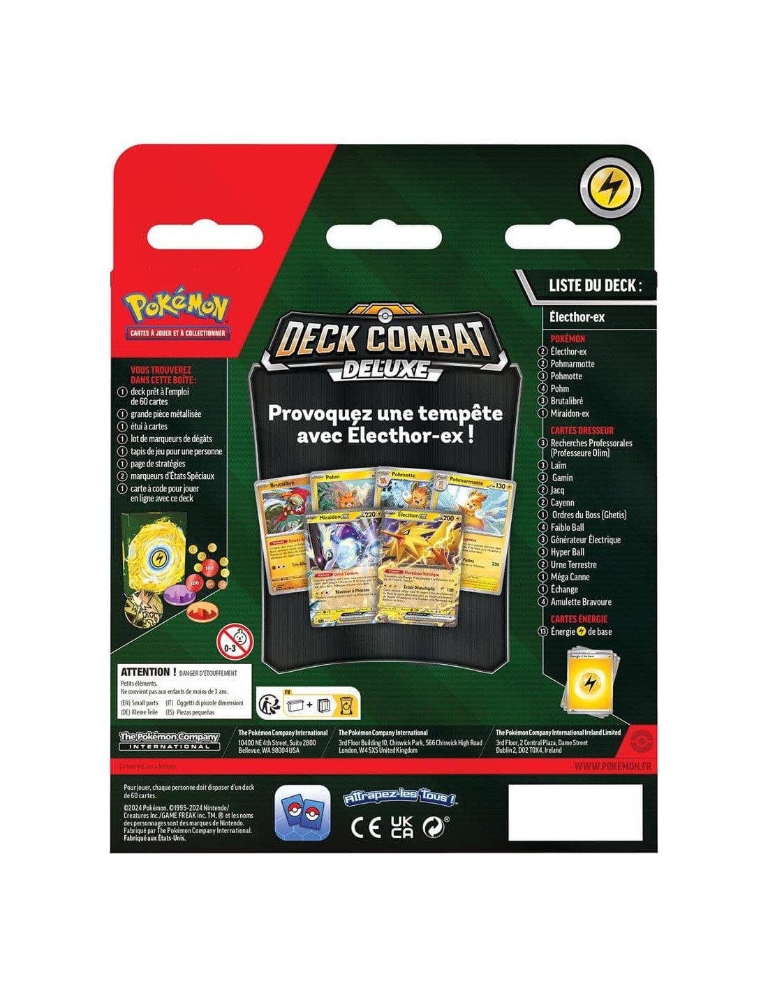 Pokémon Deck de Combat Deluxe Electhor Ex Les Gentlemen du Jeu