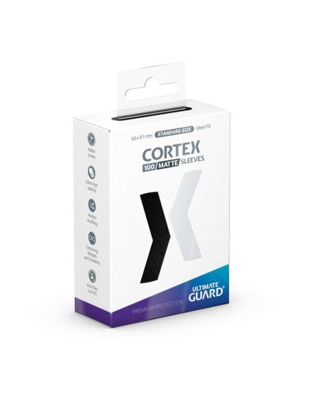 Ultimate Guard 100 Cortex Sleeves Standard Noir Mat - Accessoires - visuel de la boîte Ultimate Guard 100 Cortex Sleeves Standard Noir Mat - Accessoires - visuel de la boîte