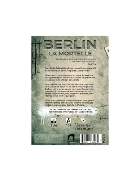 Berlin la mortelle - Livre solo - Historique - Guerre froide - 4eme de Couverture