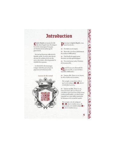 Lignées Royales - Arbre généalogique - solo - livre - page