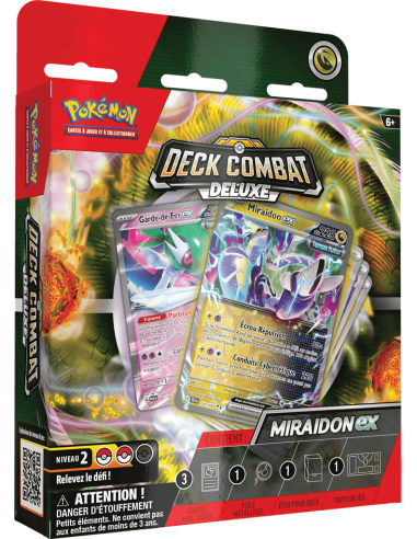 Pokémon : Deck de Combat Deluxe Miraidon Ex - Jeux de Cartes à Collectionner