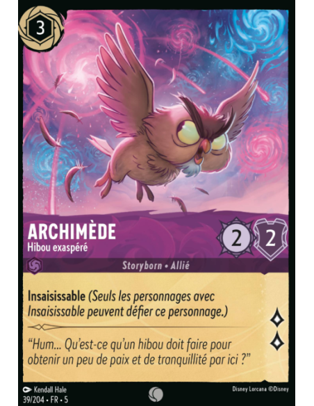 S5 - 039/204 - Archimède  - Hibou exaspéré