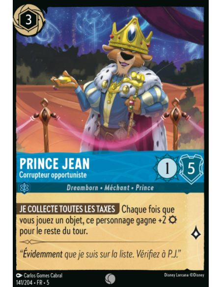 S5 - 141/204 - Prince Jean – Corrupteur opportuniste