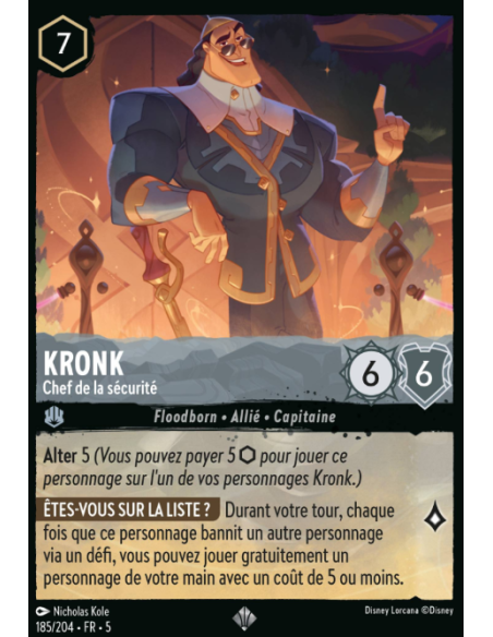 S5 - 185/204 - Kronk – Chef de la sécurité