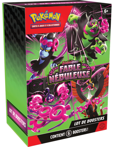 Pokémon EV06.5 : Bundle 6 boosters Fable Nébuleuse, boite