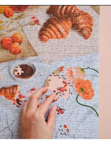 L'orée du matin - Puzzle 1000 pièces, Fleure, café, Graphisme, Nature Morte, piece, en cours