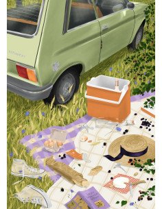 La casse croûte - Puzzle 1000 pièces - voiture puzzle repas