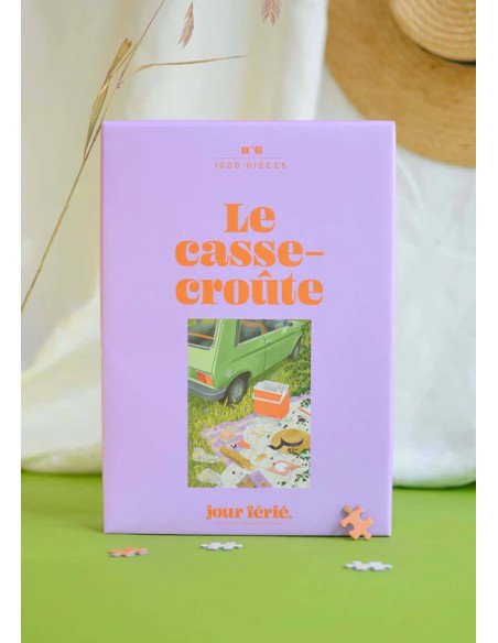 La casse croûte - Puzzle 1000 pièces - voiture puzzle repas boite avant