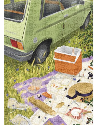 La casse croûte - Puzzle 1000 pièces - voiture puzzle repas visuel