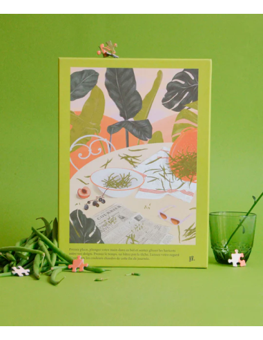 Les haricots verts - Puzzle 1000 pièces - Image avec pieces tableau puzzle Table fleur calme Les haricots verts - Puzzle 1000 pièces - Image avec pieces tableau puzzle Table fleur calme