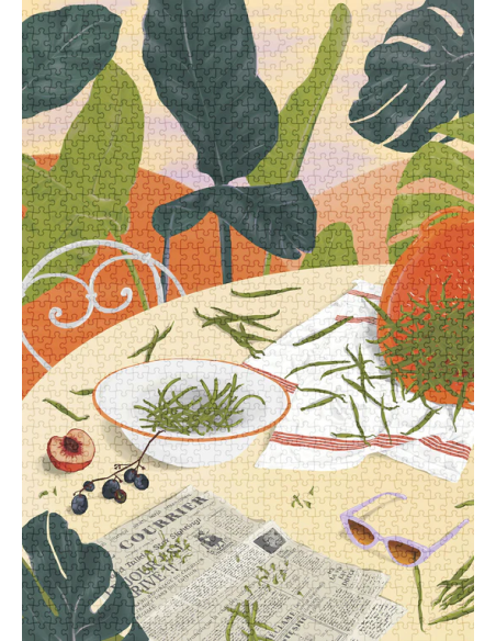 Les haricots verts - Puzzle 1000 pièces - Image avec pieces puzzle Table fleur calme Les haricots verts - Puzzle 1000 pièces - Image avec pieces puzzle Table fleur calme