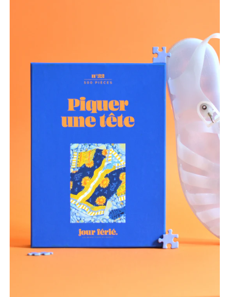 Piquer une tête - Puzzle 500 pièces -  visuel image puzzle boite avec chaussure