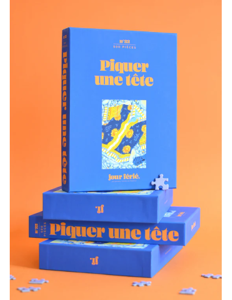 Piquer une tête - Puzzle 500 pièces -  visuel boite coté