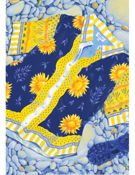 Piquer une tête - Puzzle 500 pièces -  visuel image puzzle pull eau