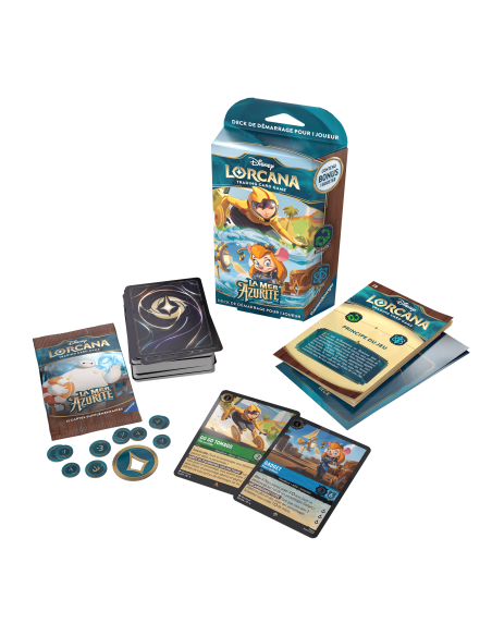 Disney Lorcana : Deck de Démarrage Go Go Tomago  / Gadget Hackwrench Chapitre 6 Ciel Mer Azurite - Matériel