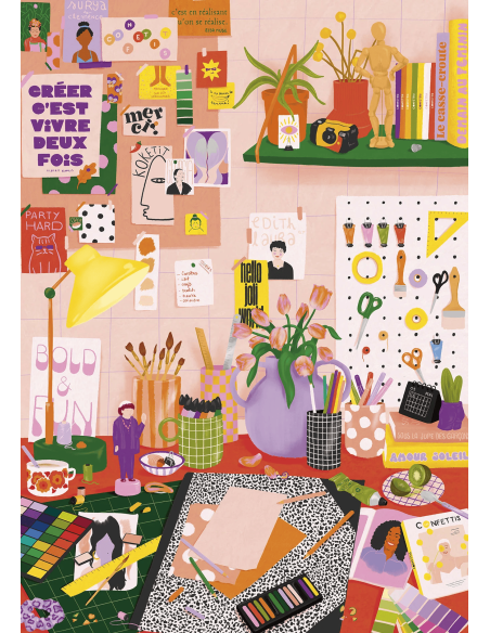 Du feutre sur les mains - Puzzle 500 pièces