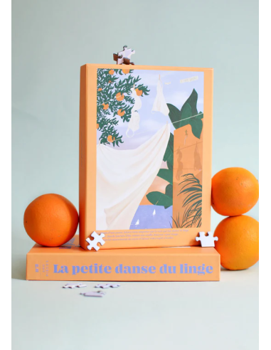 La petite danse du linge - Puzzle 500 pièces, visuel de la boite