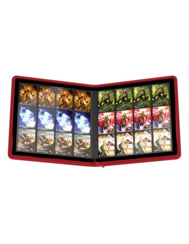 Ultimate Guard Portfolio 480 - 24 pochettes Rouge - portfolio - porte carte - ouvert