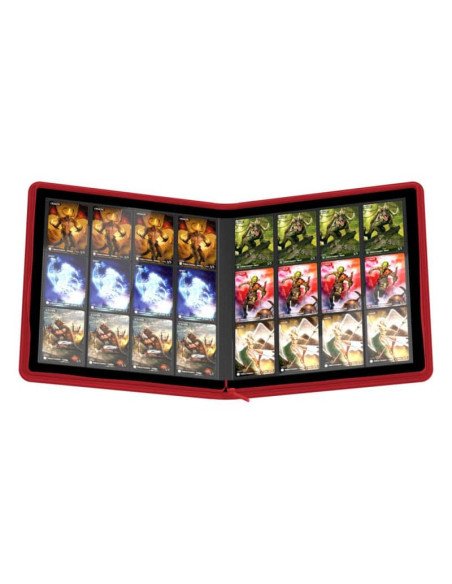 Ultimate Guard Portfolio 480 - 24 pochettes Rouge - portfolio - porte carte - ouvert