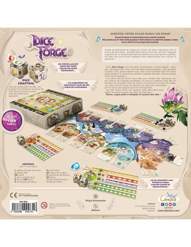 Dice Forge -  Jeux Initiés - Visuel du dos de la boite