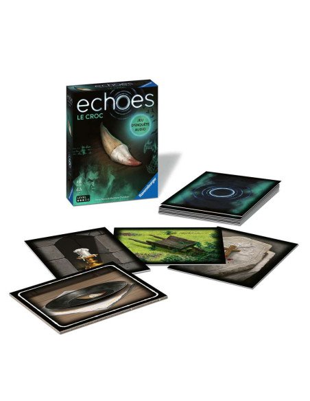 Echoes : Le Violon, jeu d'enquête, visuel de la boite intérieur matériel Echoes : Le Violon, jeu d'enquête, visuel de la boite intérieur matériel