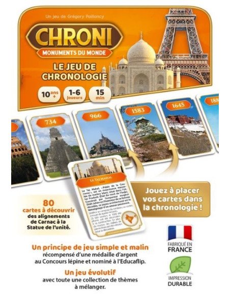 Chroni 2023 : Monuments du monde - Visuel de la Boite dos arrières