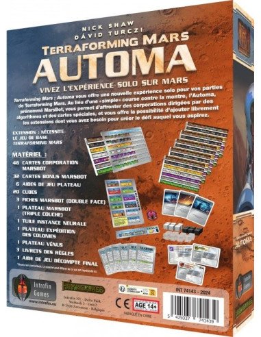 Terraforming Mars : Automa - Jeux expert - Visuel arrière de la boite dos