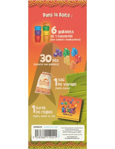 Perudo -  Jeu de dés - Jeux familiaux - visuel de la boite arrière