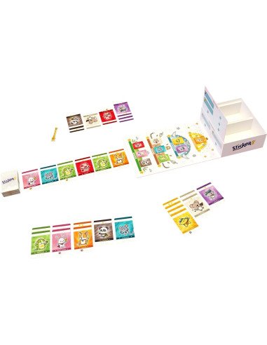 Stickers - Jeu de société familial - Leagacy jeu à campagne - Visuel de des éléments de la boite avant