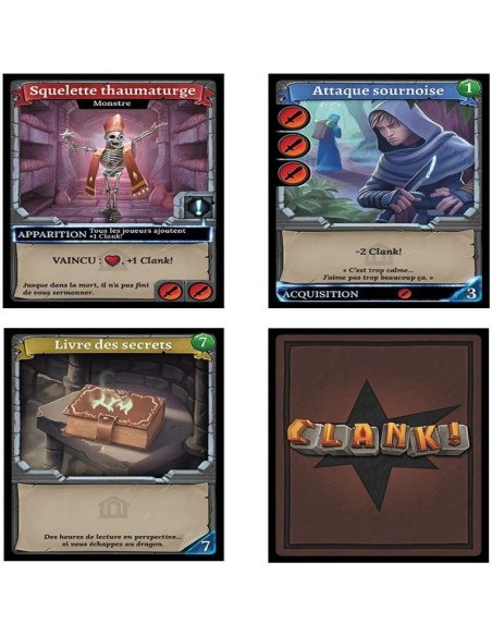Clank! Catacombes - Jeu de déckbulding - Jeux initié - Visuel des cartes  png