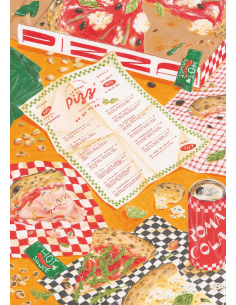 La pizza à emporter - Puzzle 1000 pièces - Visuel du puzzle