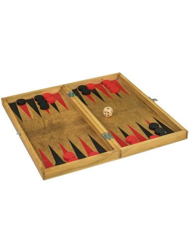 Backgammon vintage - jeu en bois - visuel du jeu