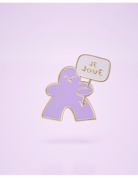 Pin’s Meeple de Jeux de société Émaillé  - Meeple violet - Visuel photo studio Pin’s Meeple de Jeux de société Émaillé  - Meeple violet - Visuel photo studio