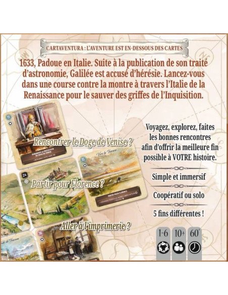 Cartaventura : Cosmologia - visuel de la boîte arrière