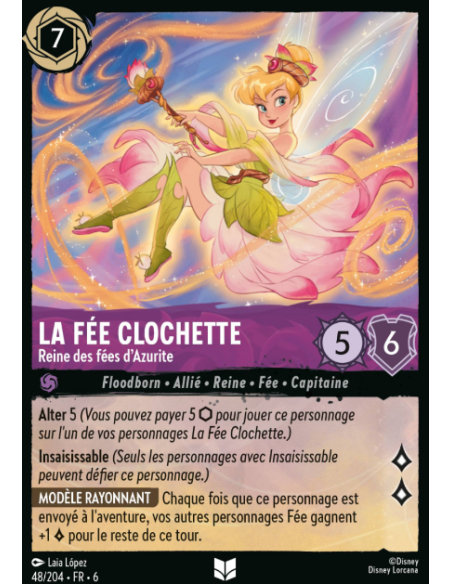 S6 - 048/204 - La Fée Clochette - Reine des fées d'Azurite