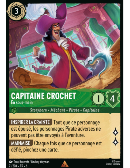 S6 - 071/204 - Capitaine Crochet - En sous-main