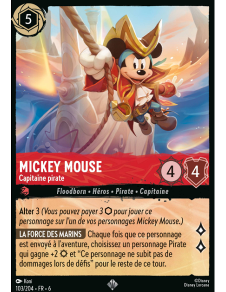 S6 - 103/204 - Mickey Mouse - Capitaine pirate
