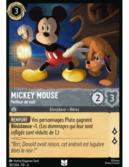 S6 - 187/204 - Mickey Mouse - Veilleur de nuit