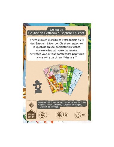 Niwashi  - jeu de société - visuel de l'arrière de la boîte