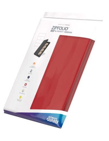 Ultimate Guard Zipfolio 320 - 16 pochettes Rouge - Visuel de la boite