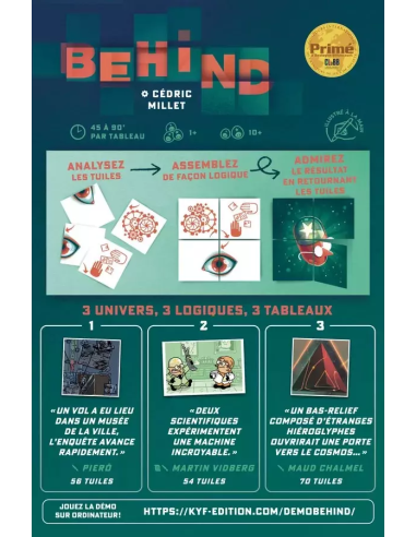 Behind - jeu de société - visuel de l'arrière de la boîte