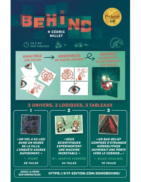 Behind - jeu de société - visuel de l'arrière de la boîte