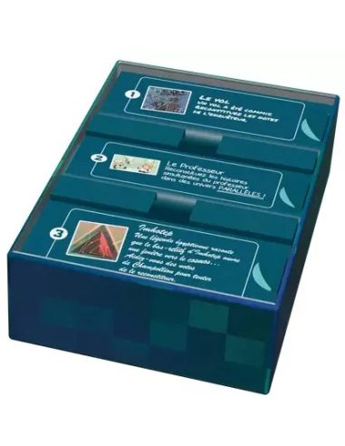 Behind - jeu de société - visuel des trois enquêtes