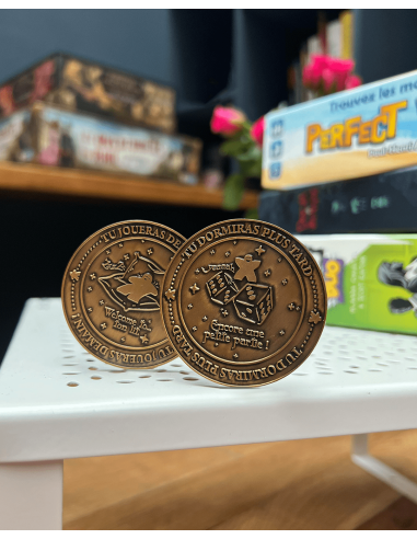 Pièce de décision pour jeux de société - L'heure d'aller dormir ? -Visuel pile / face