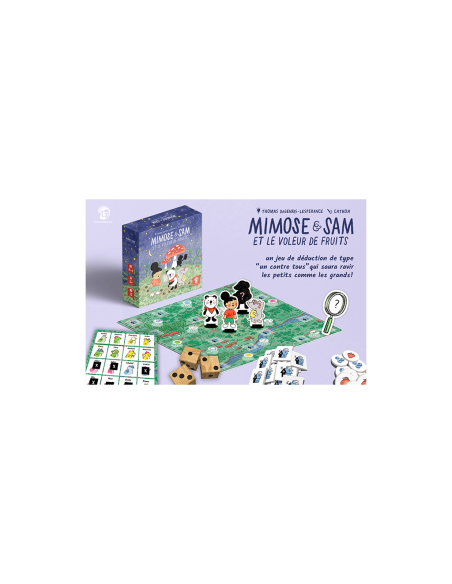 Mimose & Sam et le Voleur de Fruits - visuel de l'intérieur de la boîte Mimose & Sam et le Voleur de Fruits - visuel de l'intérieur de la boîte