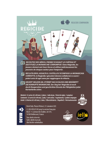 Regicide - Jeux de société - Jeux Coopératifs - dos de la boite
