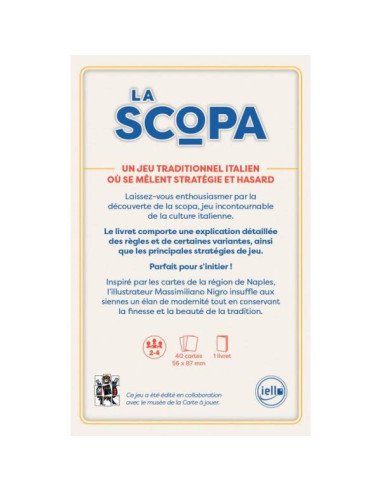 La Scopa - Iello - Jeux de société - Jeux classiques - boîte - dos de la boite