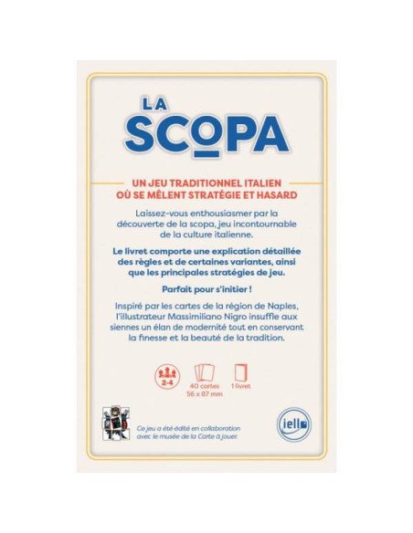 La Scopa - Iello - Jeux de société - Jeux classiques - boîte - dos de la boite