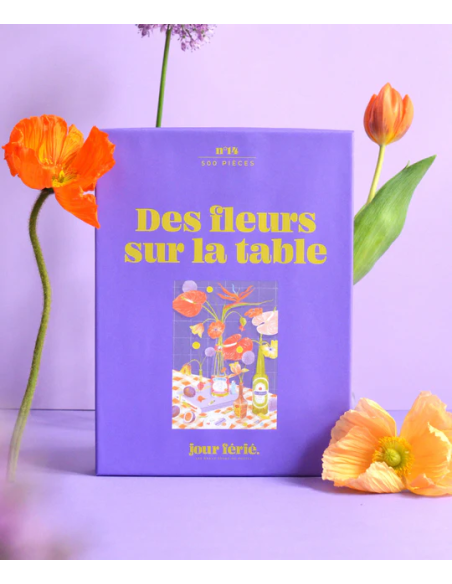 Des fleurs sur la table - Puzzle 1000 pièces - Visuel de la boite du puzzle