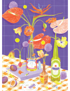 Des fleurs sur la table - Puzzle 1000 pièces - Visuel du puzzle